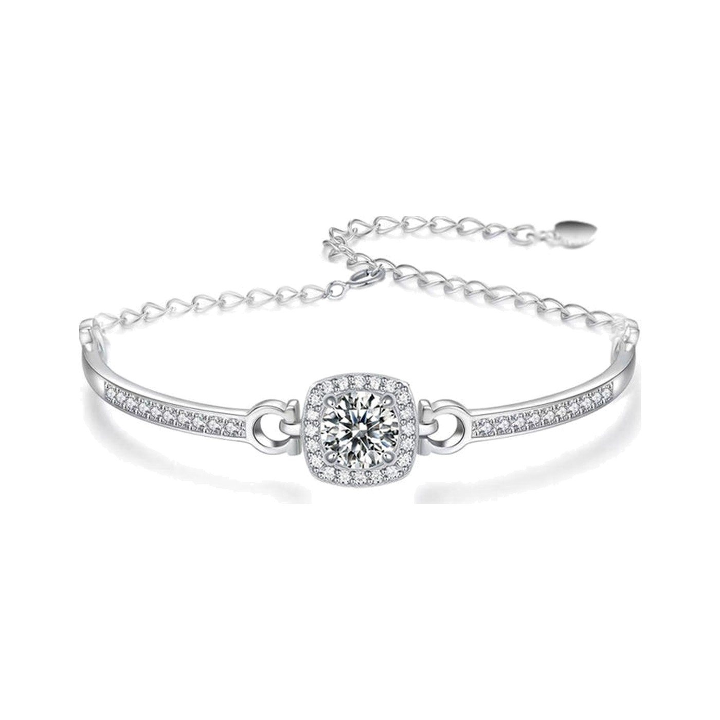 Round Halo Bracelet — view 1