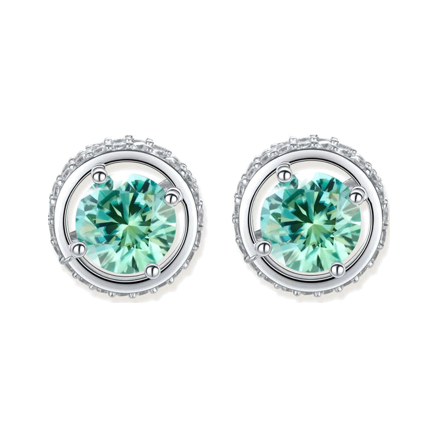 Seafoam Orbit Studs — view 1