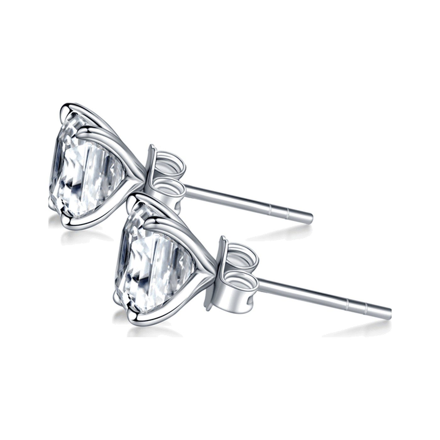 Asscher Prong Studs — view 3