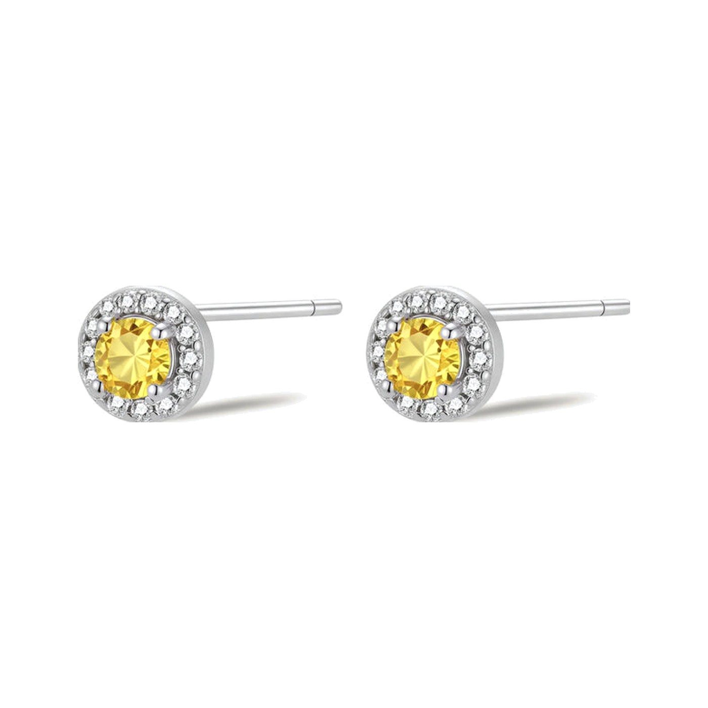 Yellow Halo Studs — view 1
