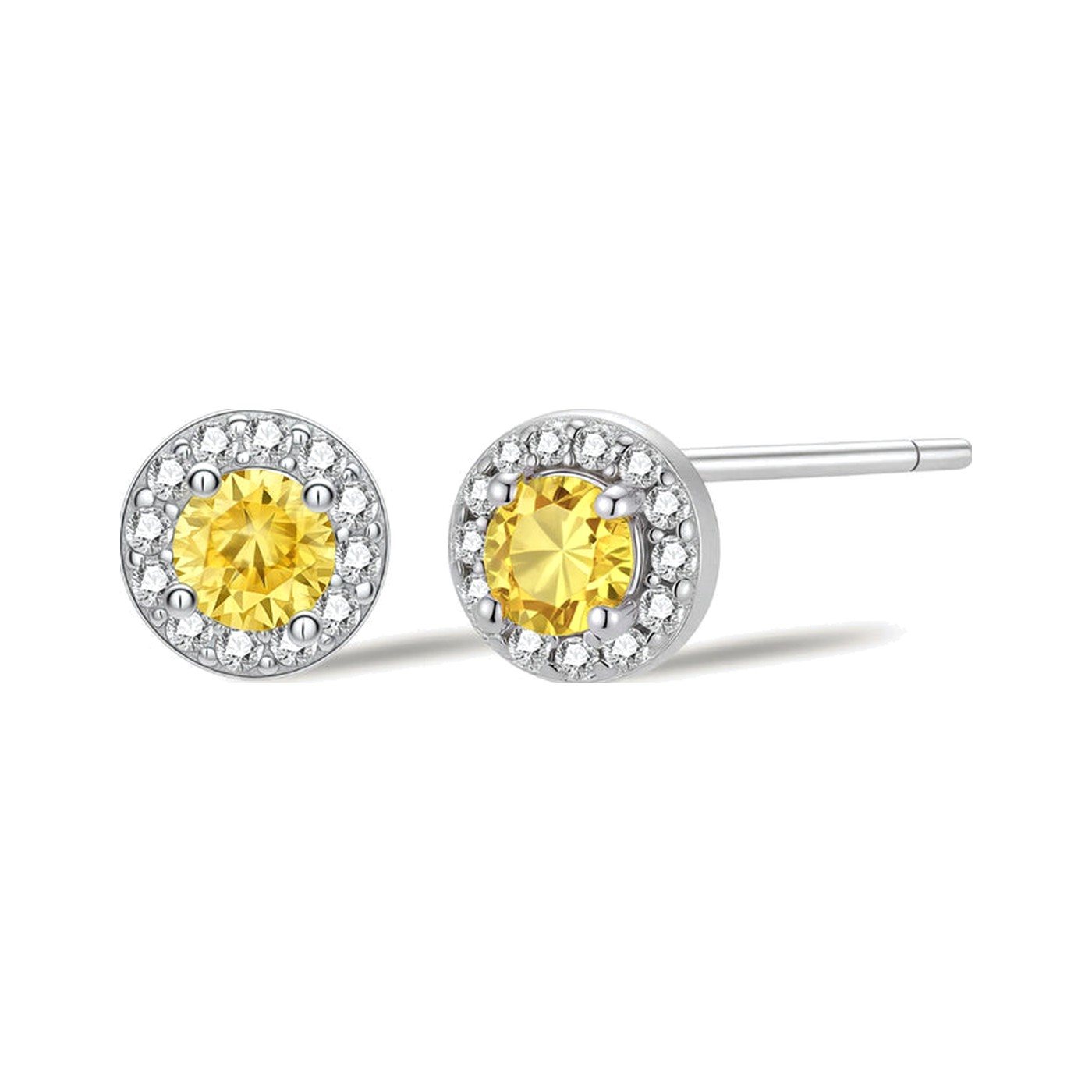 Yellow Halo Studs — view 2