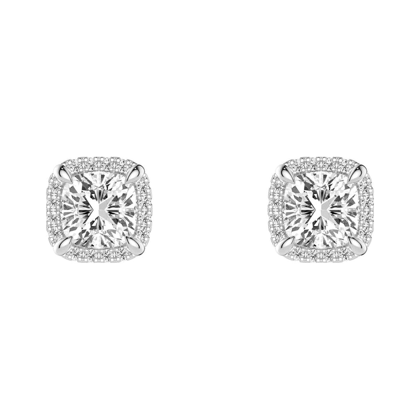 Cushion Shadow Halo Studs — view 2