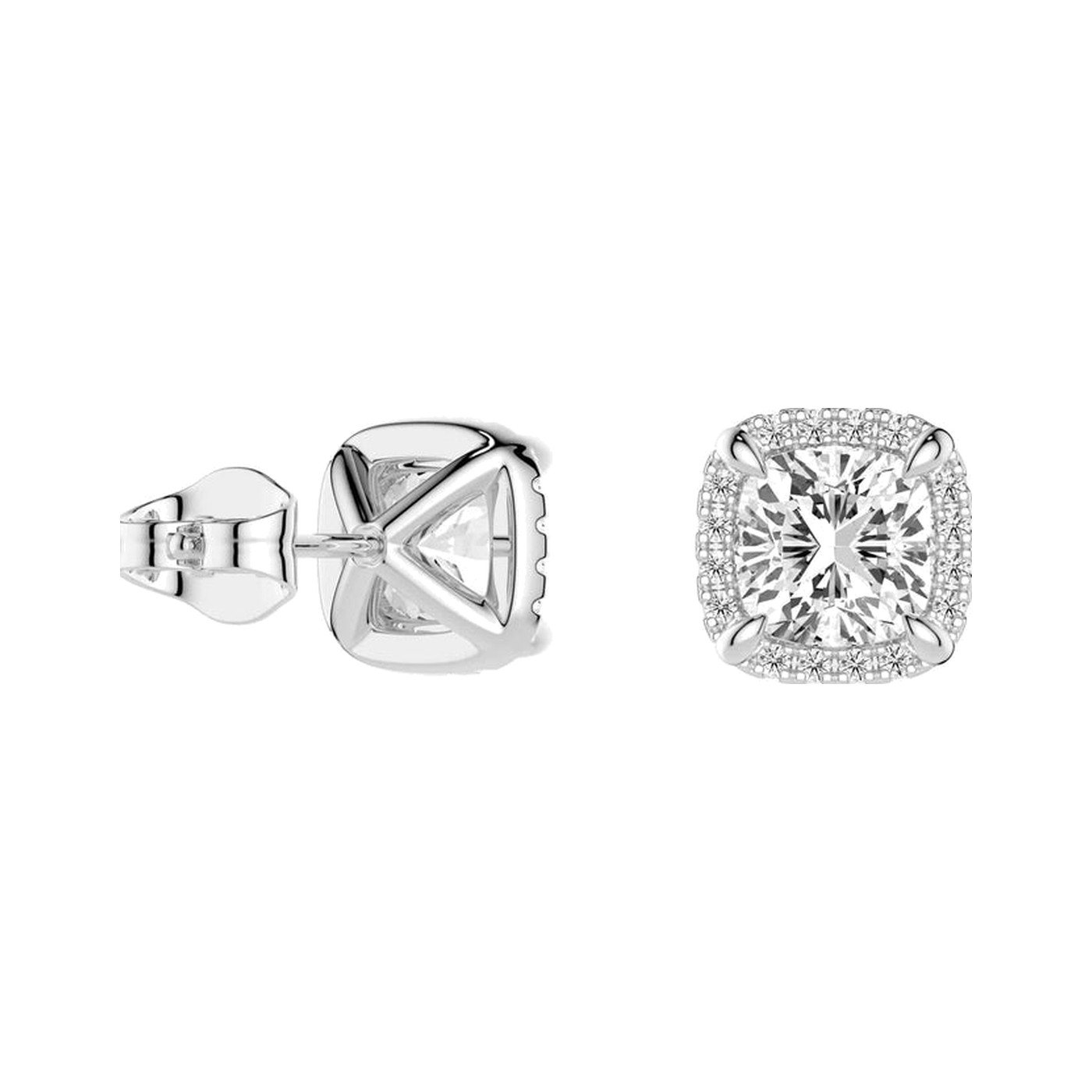 Cushion Shadow Halo Studs — view 3