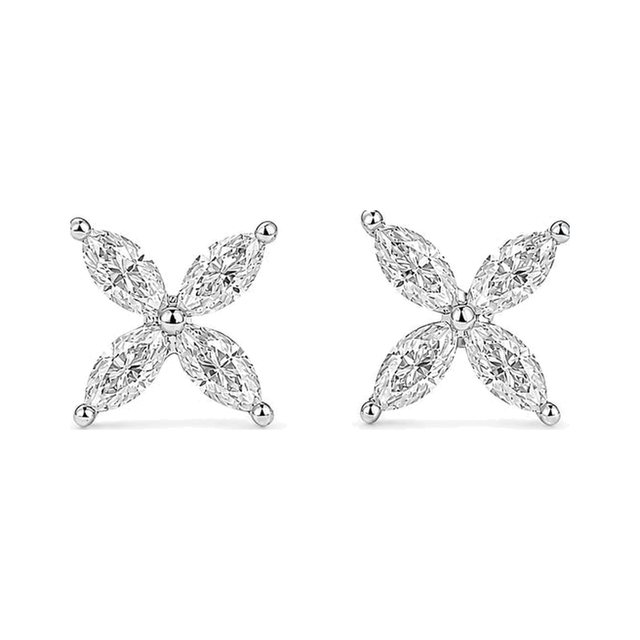Marquise Floral Studs