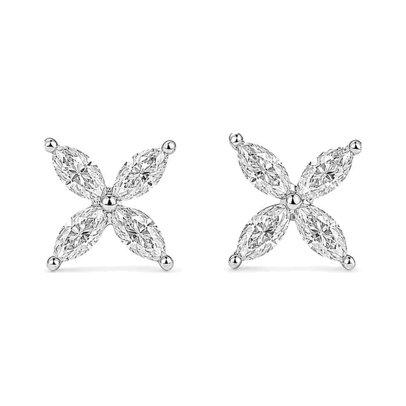 Marquise Floral Studs — view 1