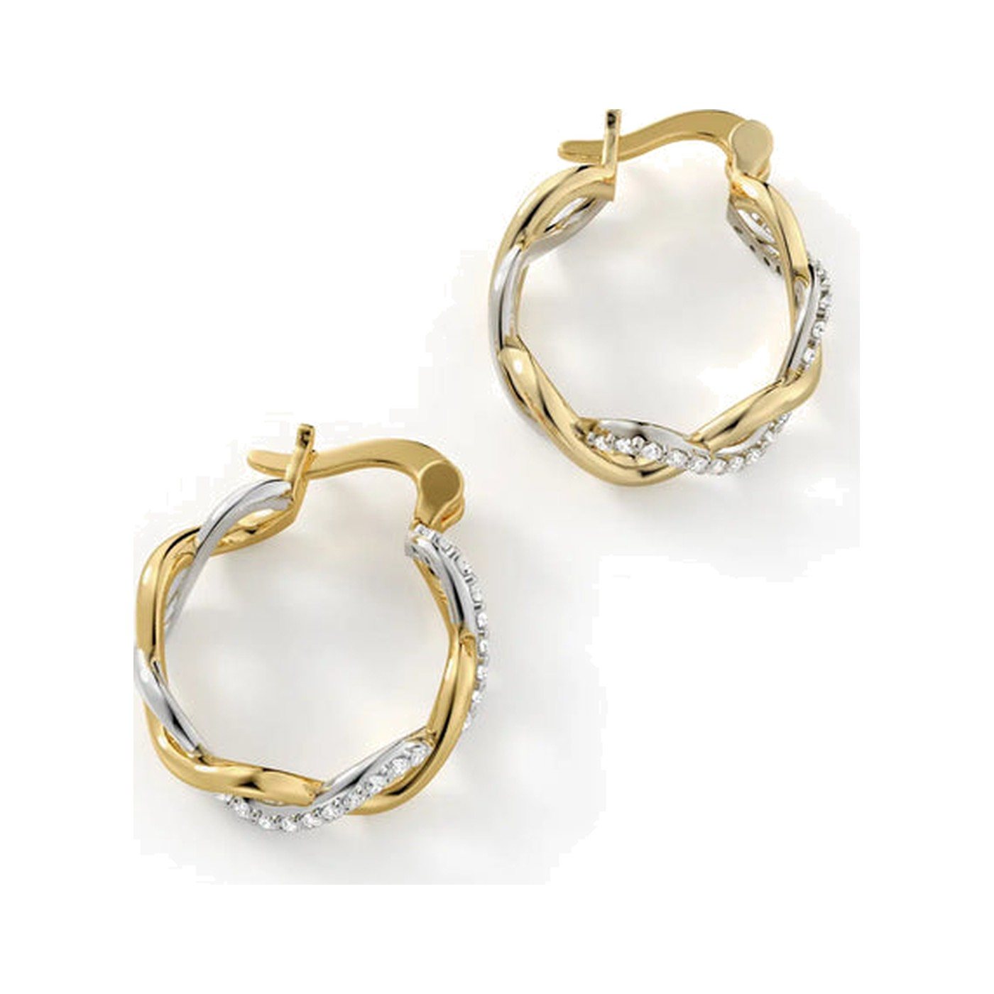 Twisted Huggie Hoops — view 3
