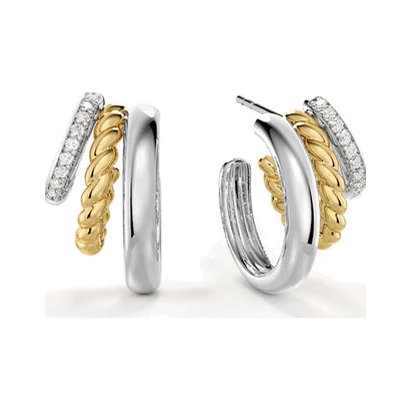 Triple Loop Contrast Studs — view 1