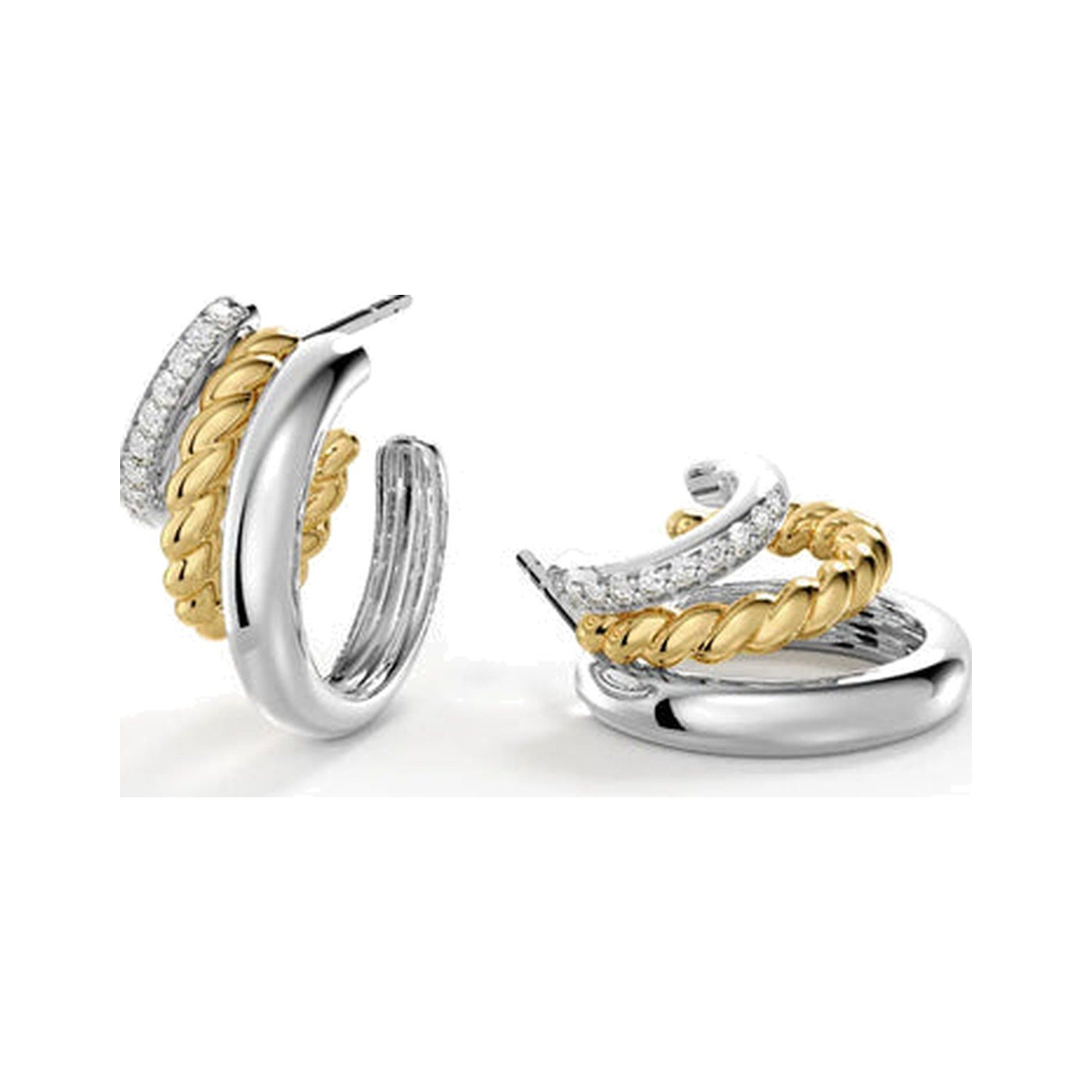 Triple Loop Contrast Studs — view 2