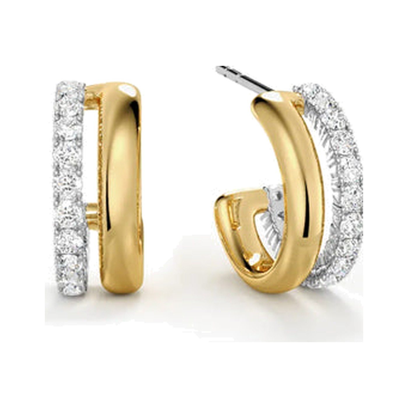 Dual Loop Contrast Hoops — view 1