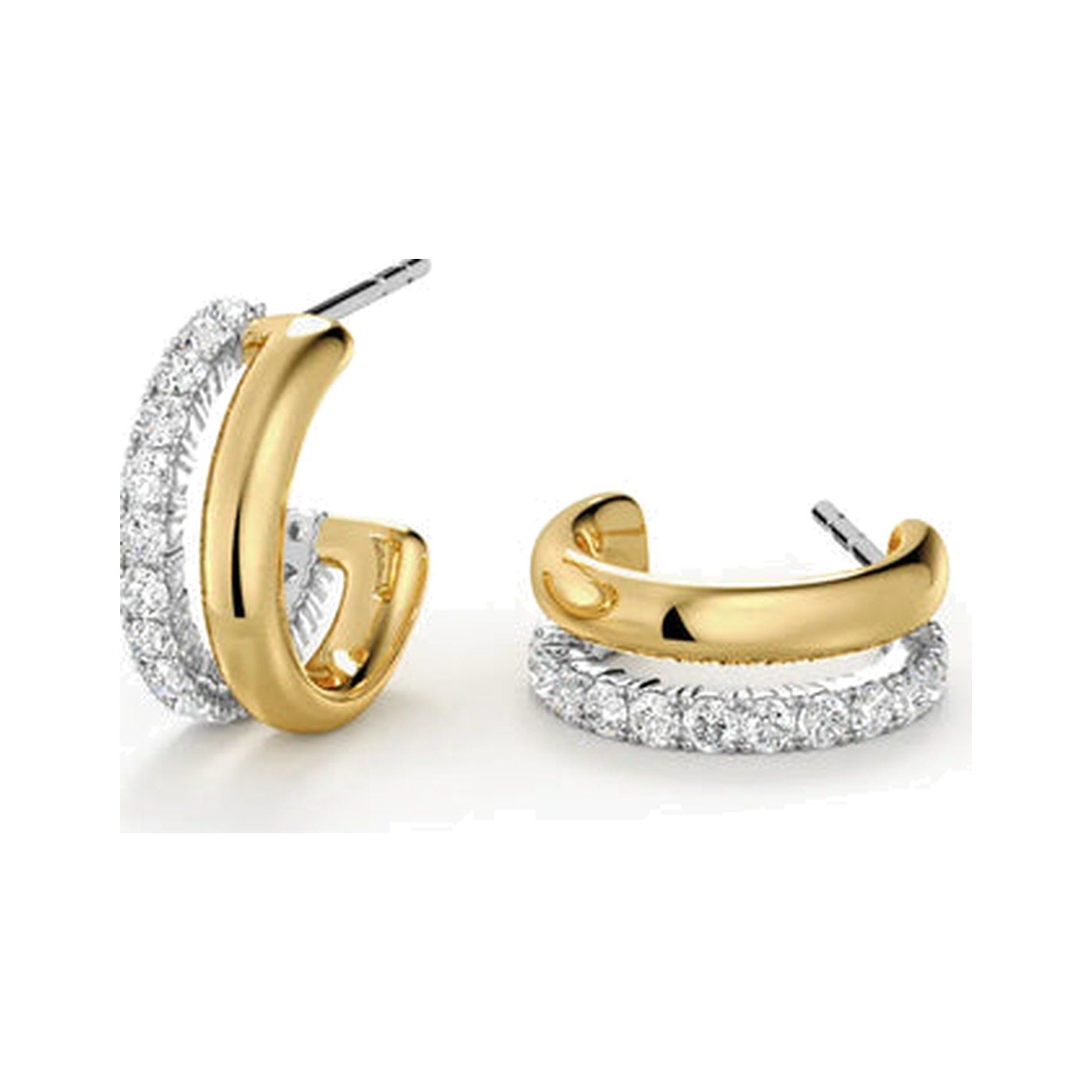 Dual Loop Contrast Hoops — view 2