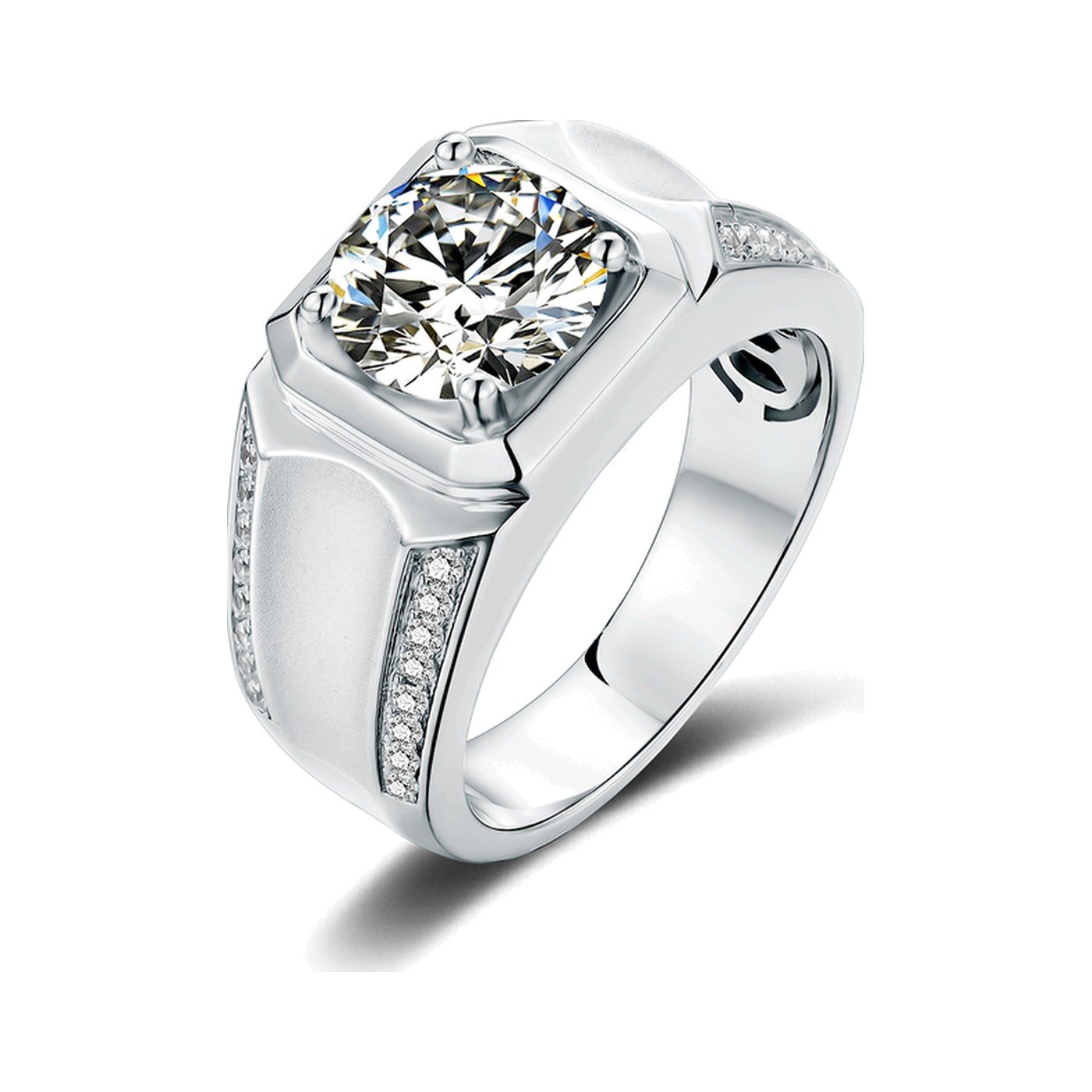 Cathedral Round Solitaire Ring — view 1