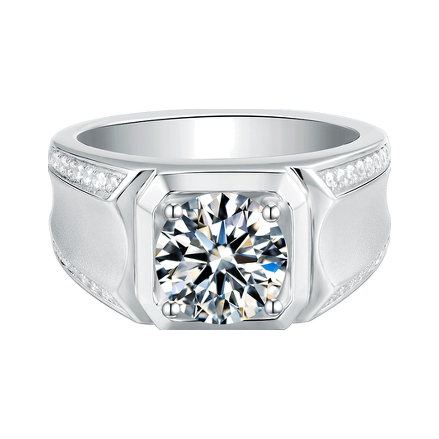 Cathedral Round Solitaire Ring — view 2