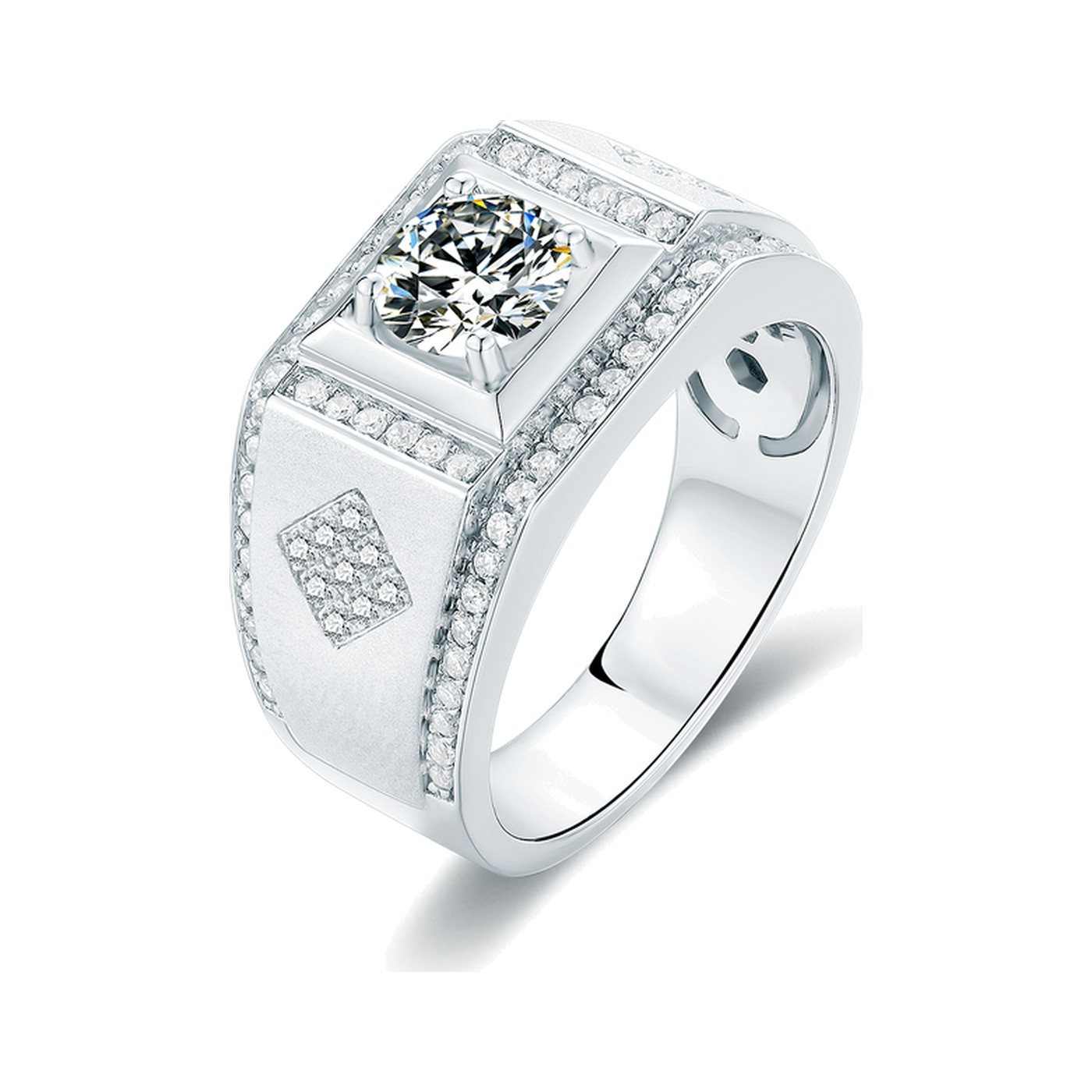 Halo Round Solitaire Ring — view 1