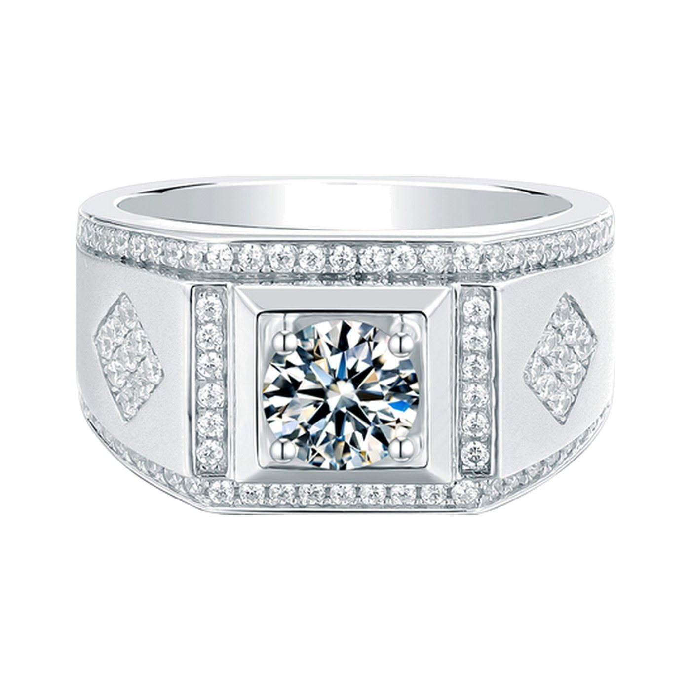Halo Round Solitaire Ring — view 2