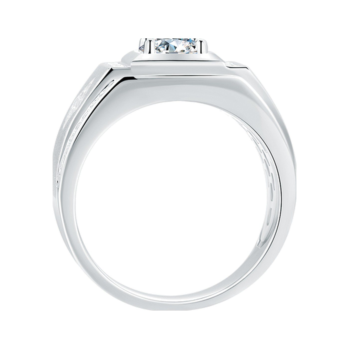 Halo Round Solitaire Ring — view 3