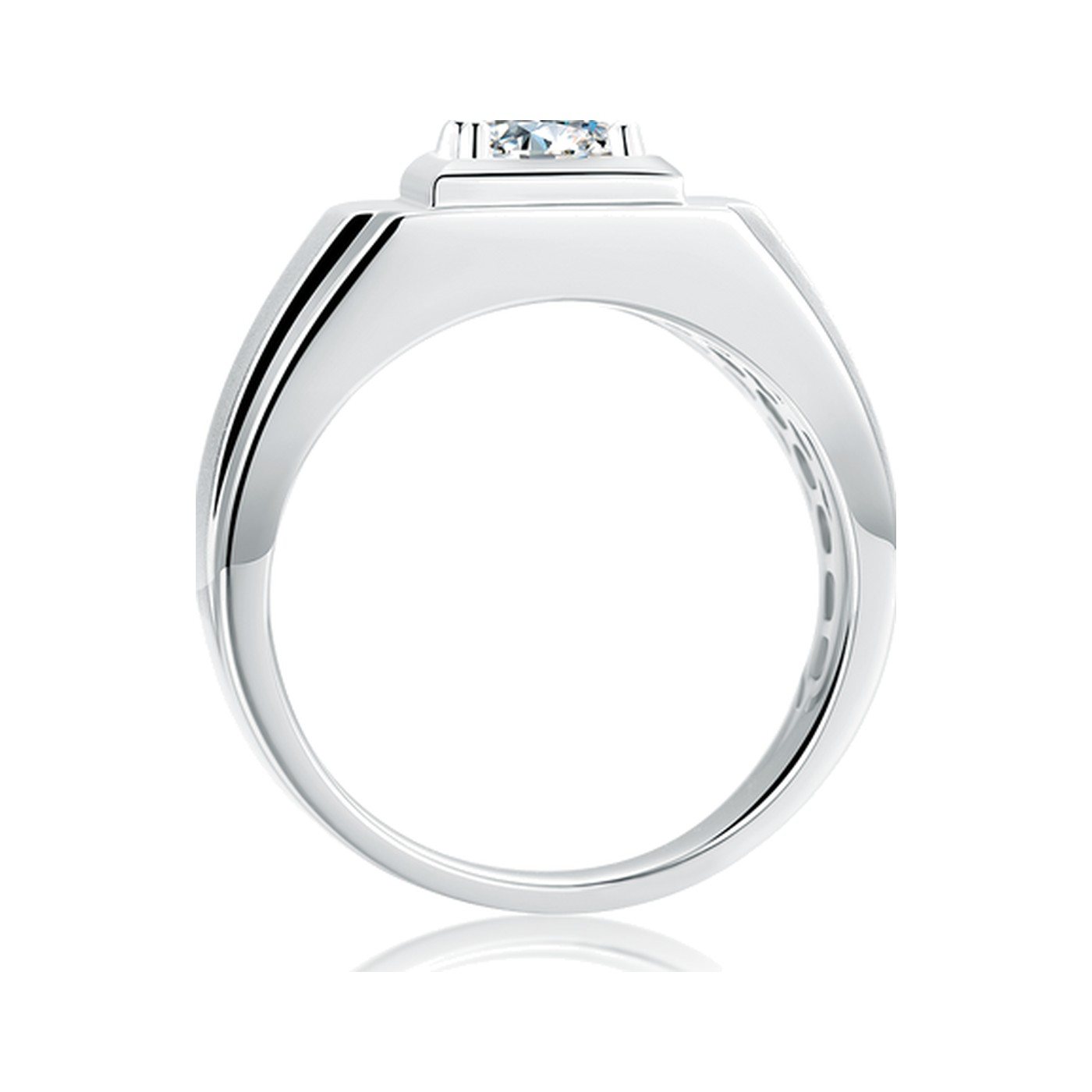 Heart Arrow Solitaire Ring — view 3