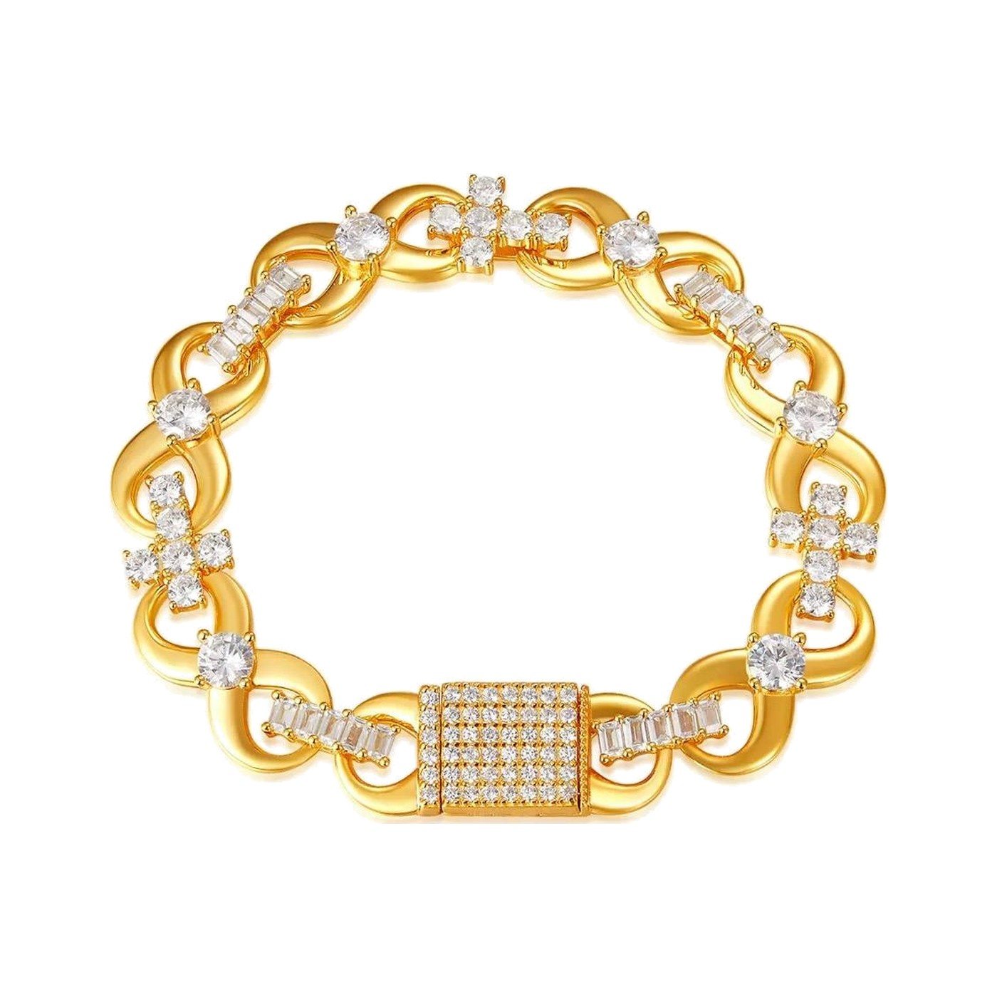 Rose Gold-Plated Tennis Bracelet — view 1
