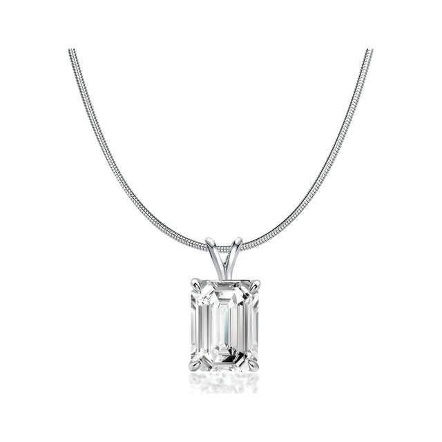 Emerald Cut Claw Pendant