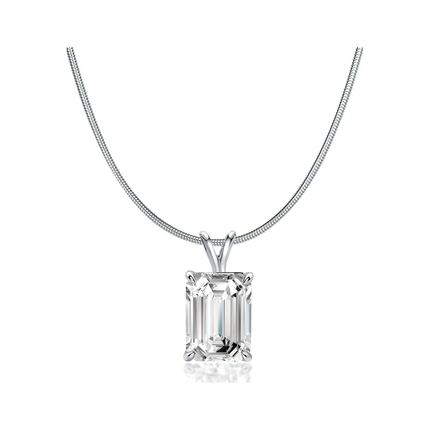 Emerald Cut Claw Pendant — view 1
