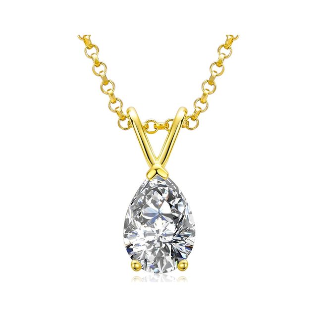 Pear Solitaire Necklace