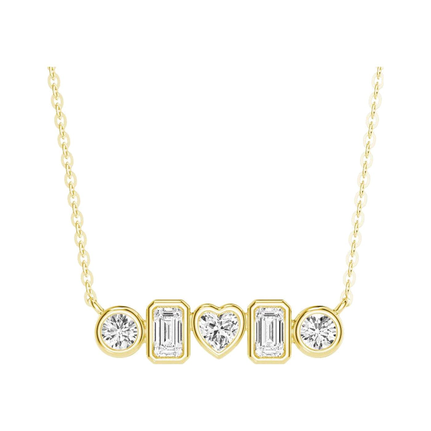 Five Shape Bezel Pendant — view 1
