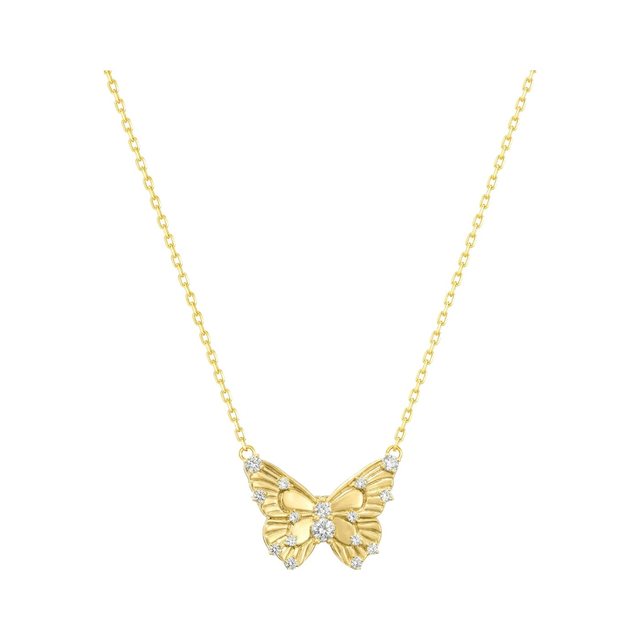 Butterfly Lab-Created Moissanite Necklace