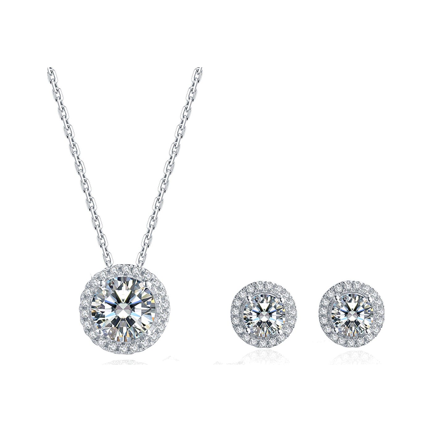 Heart Lab-Created Moissanite Jewellery Set — view 1