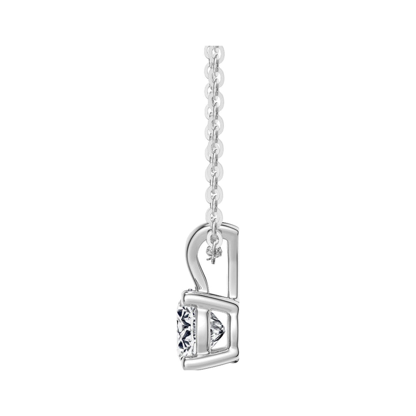 Round Solitaire Pendant — view 2