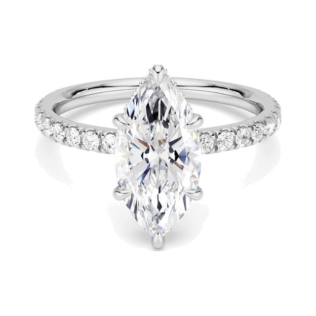 Marquise Hidden Halo Ring