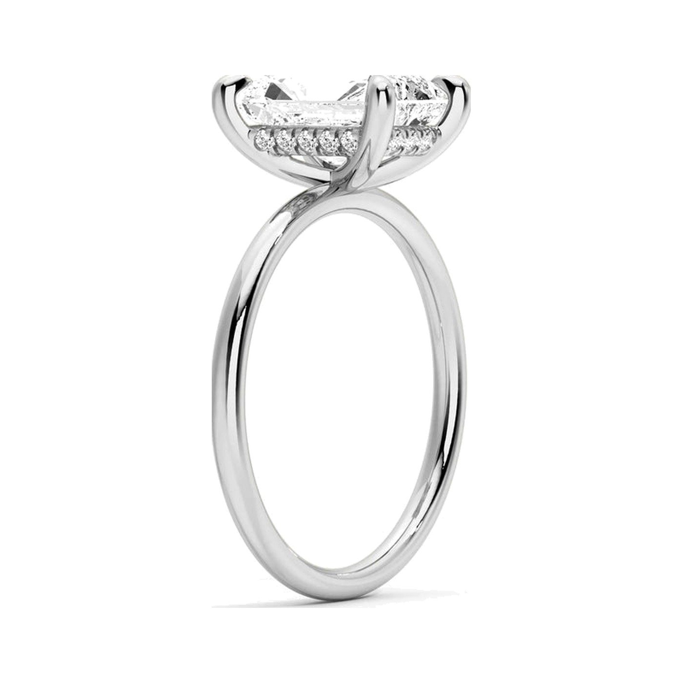 Radiant Solitaire Ring — view 2