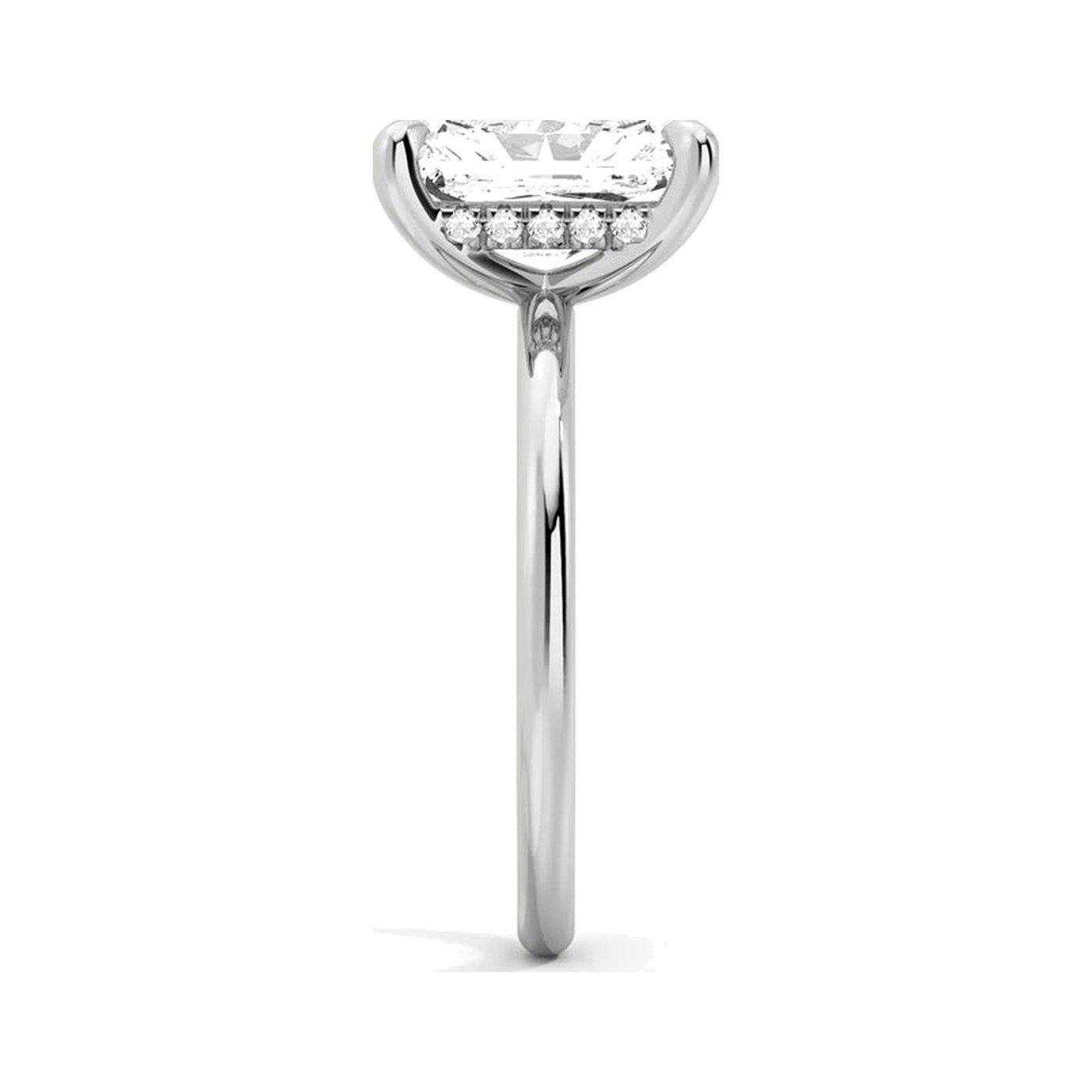 Radiant Solitaire Ring — view 3