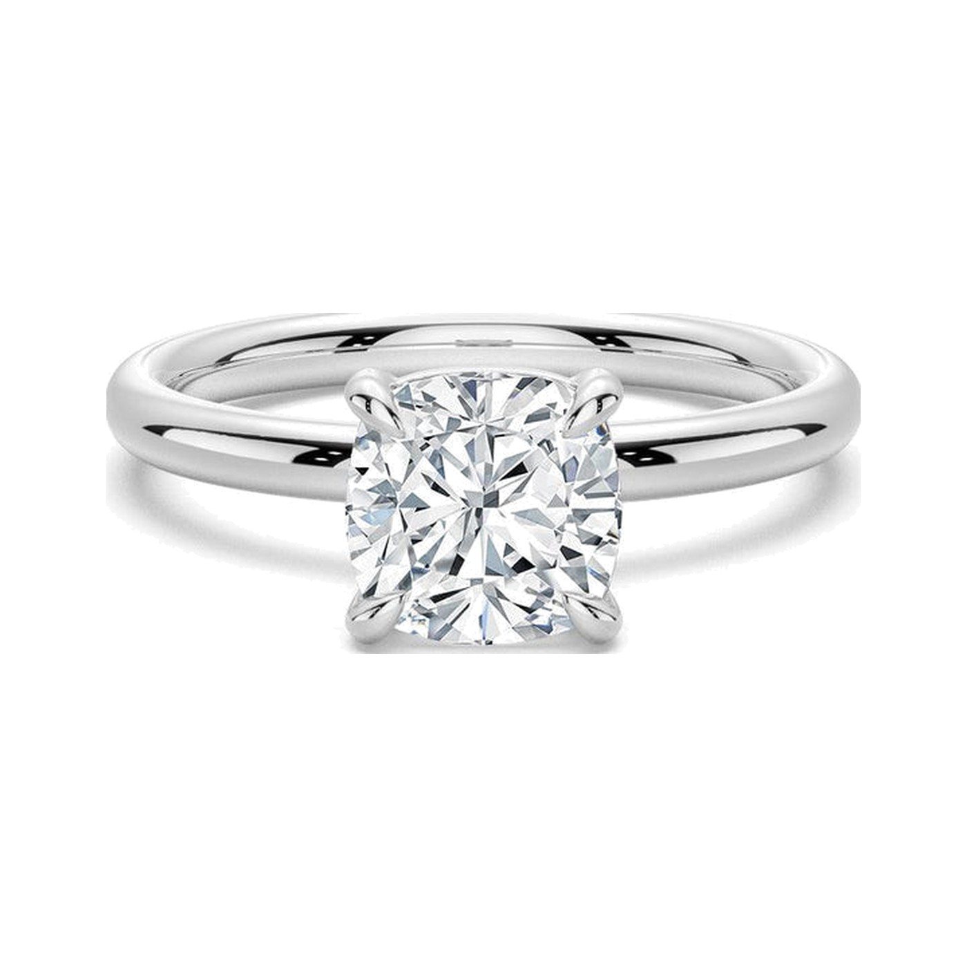 Cushion Solitaire Ring — view 1