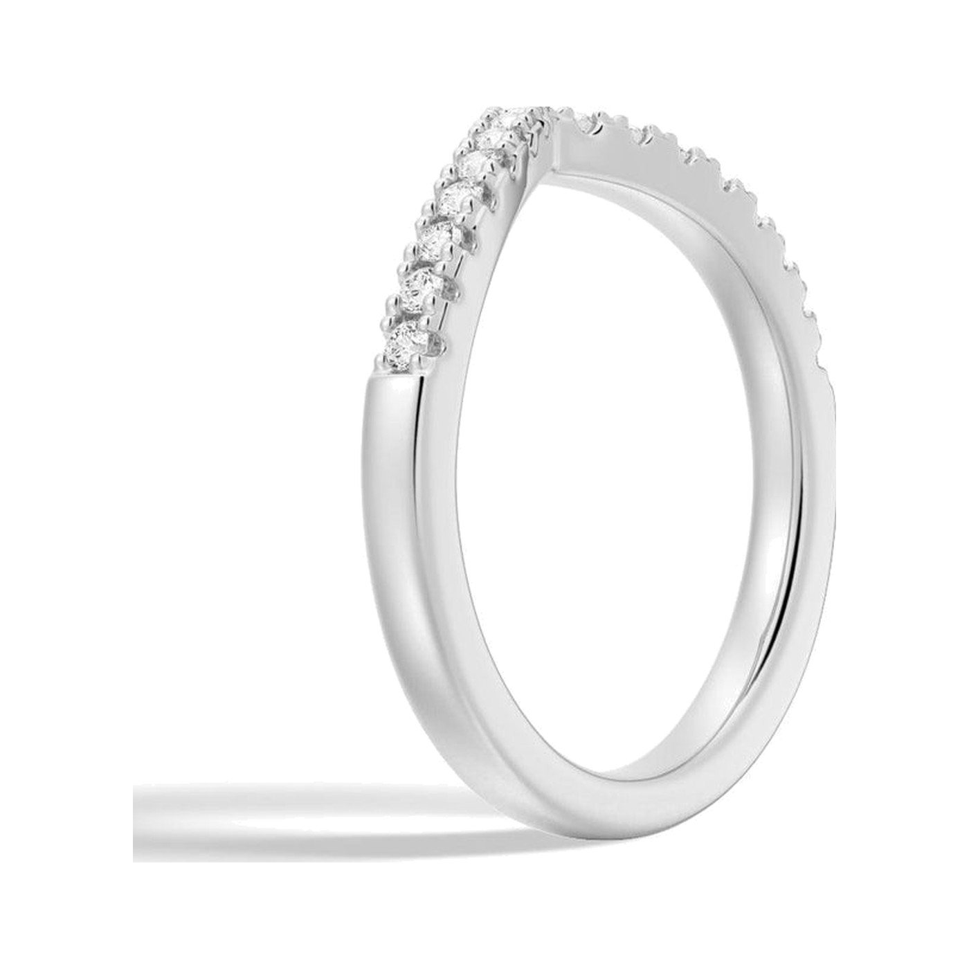 Heart V Pavé Band — view 2
