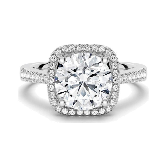 Scalloped Halo Ring