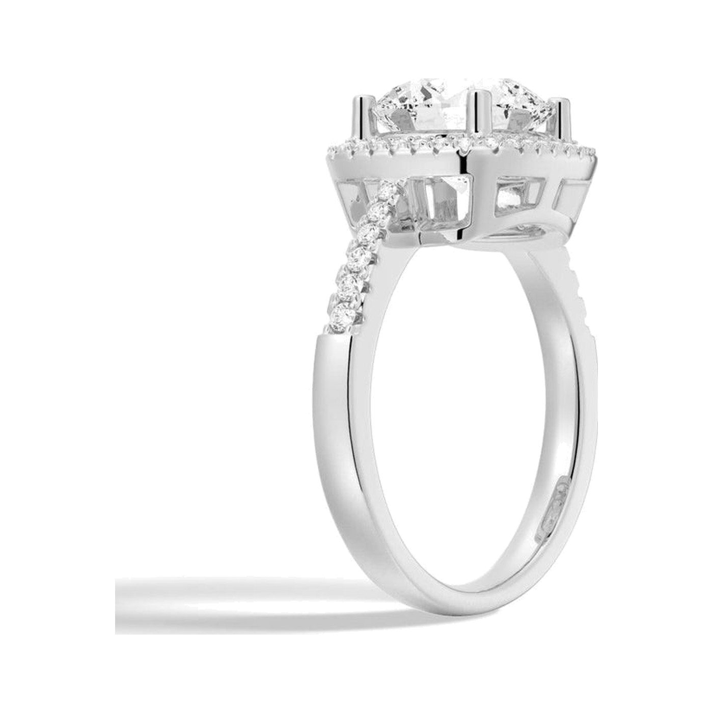 Scalloped Halo Ring — view 2