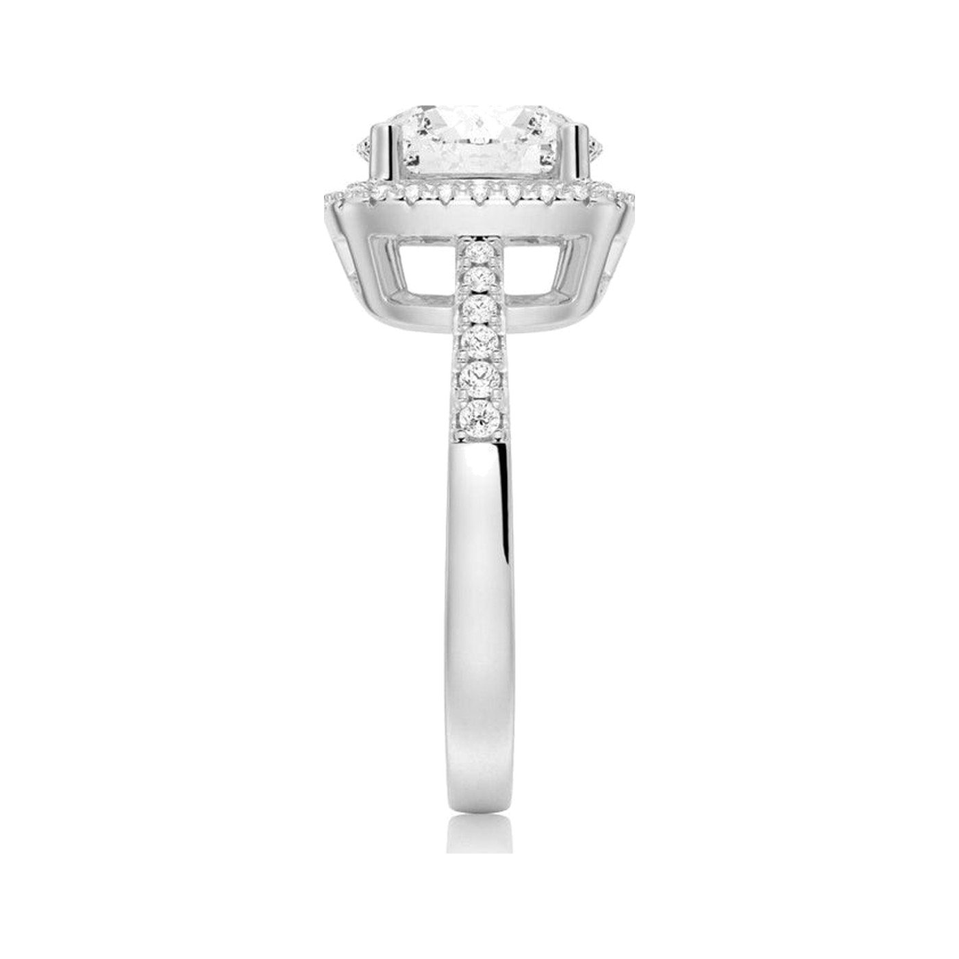 Scalloped Halo Ring — view 3