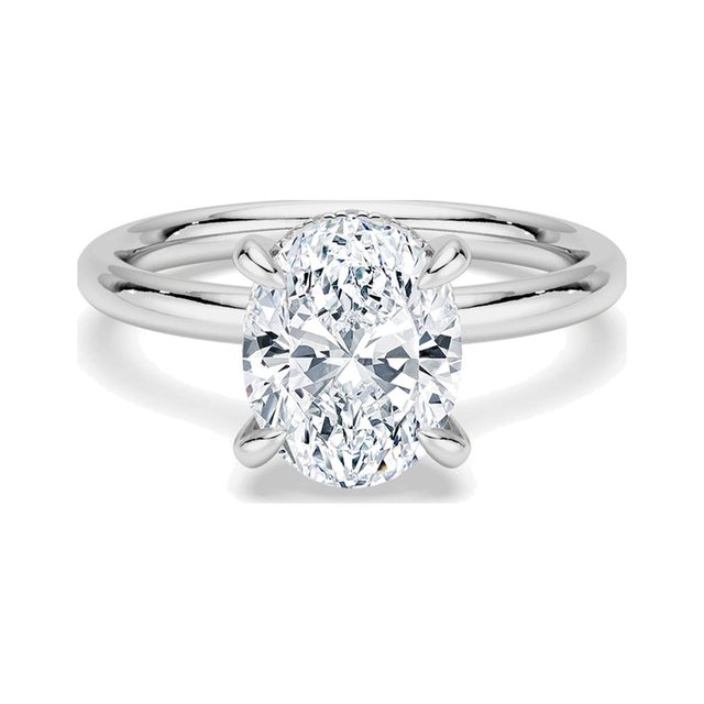 Four-Prong Oval Solitaire