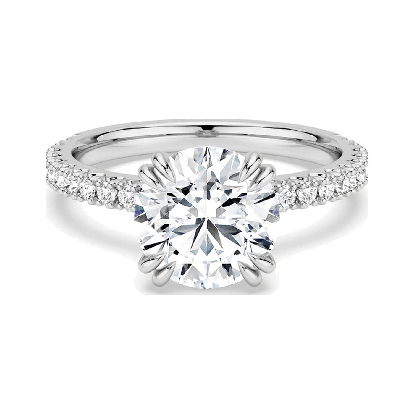 Round Pavé Accent Ring — view 1
