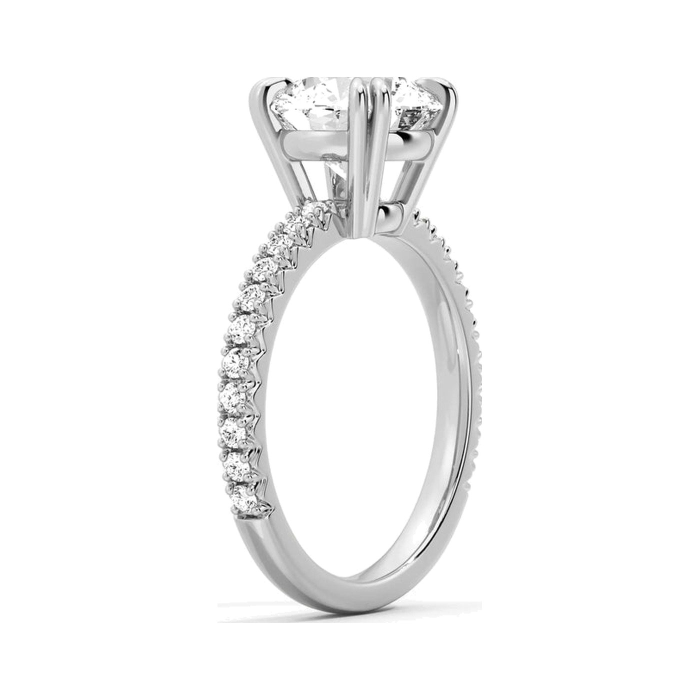 Round Pavé Accent Ring — view 2