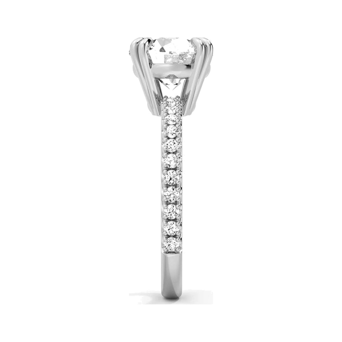 Round Pavé Accent Ring — view 3