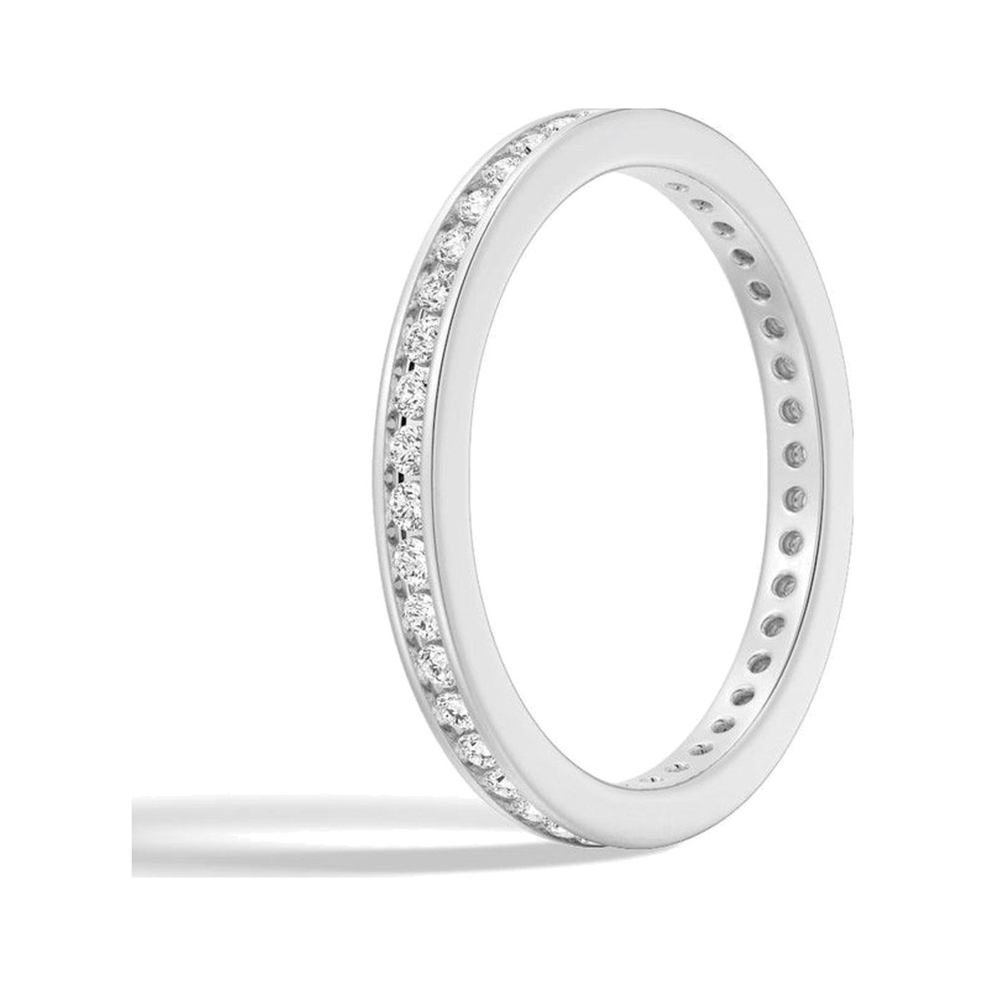 Round Channel Eternity Band — view 2