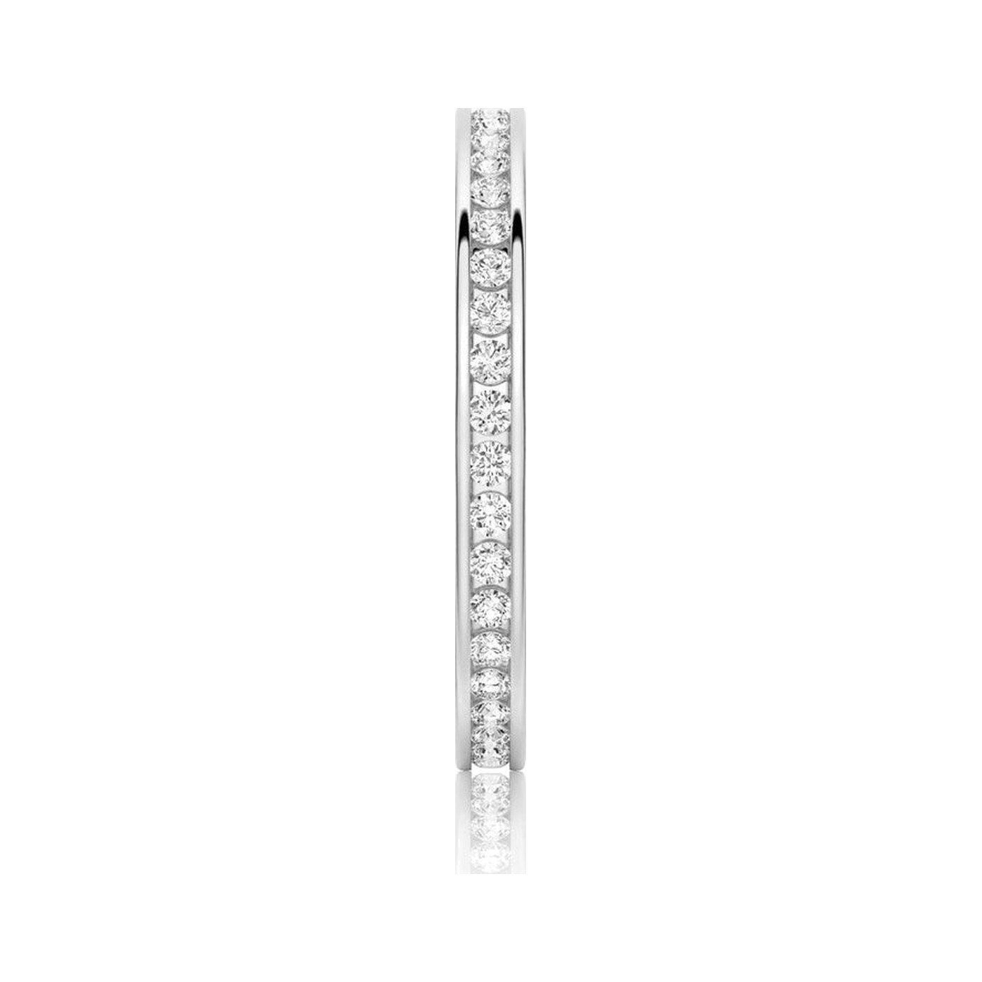 Round Channel Eternity Band — view 3
