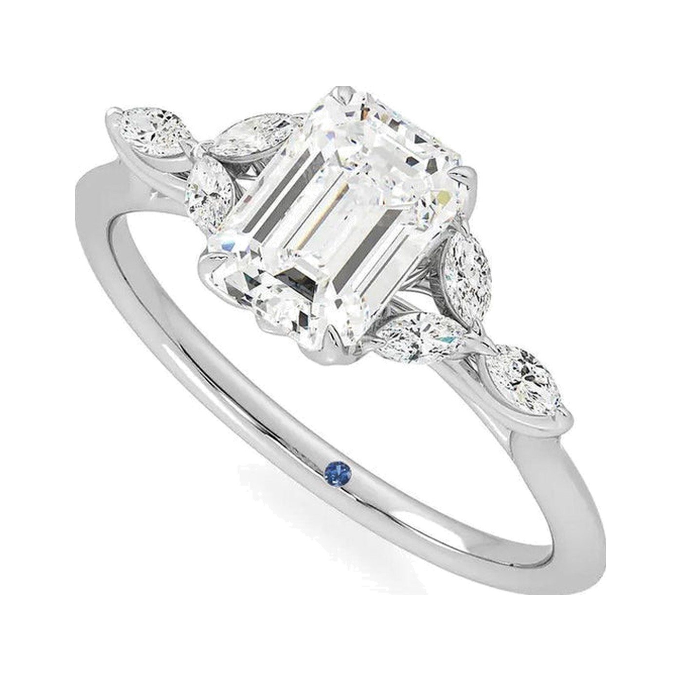 Emerald Petal Ring — view 1