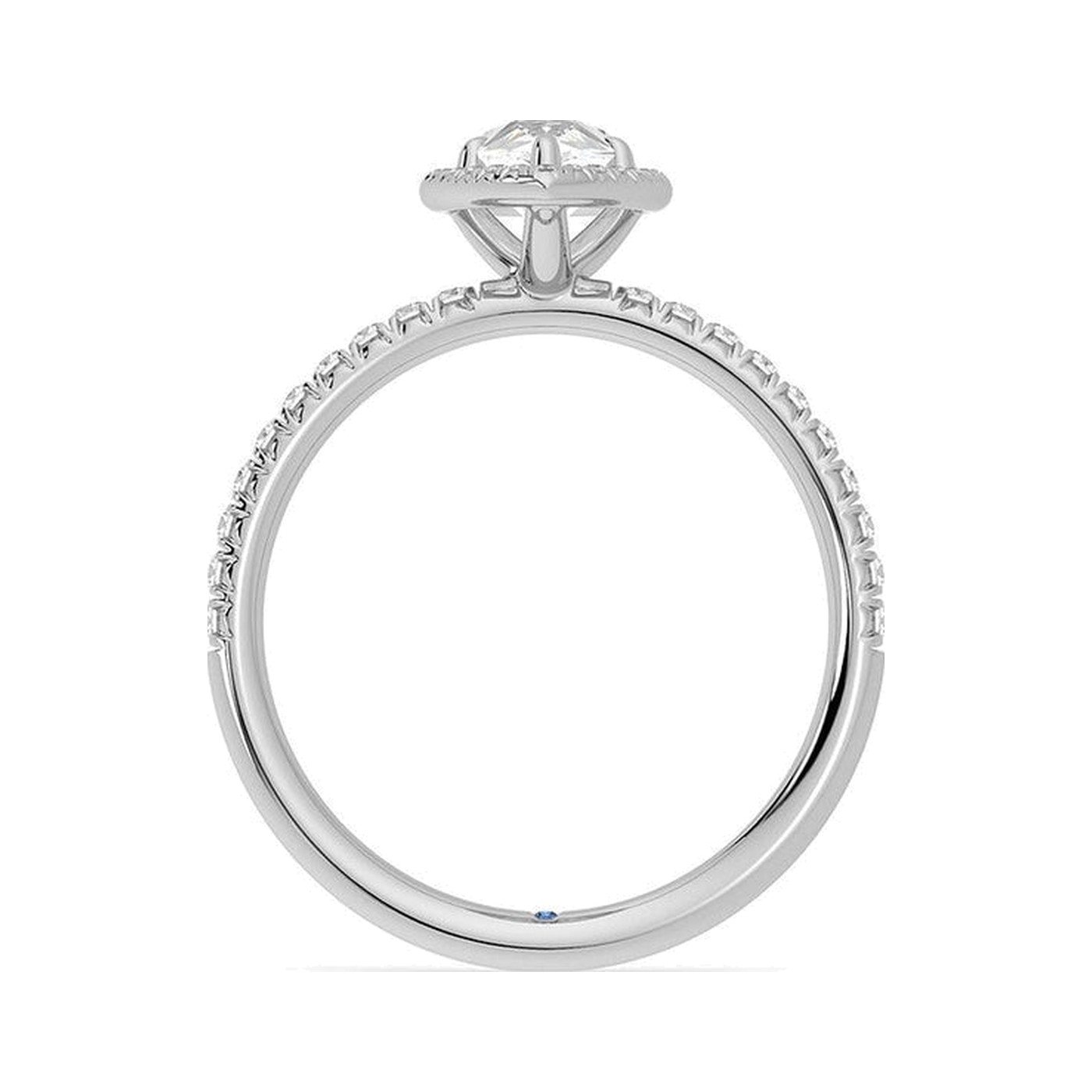 Pear Halo Ring — view 3