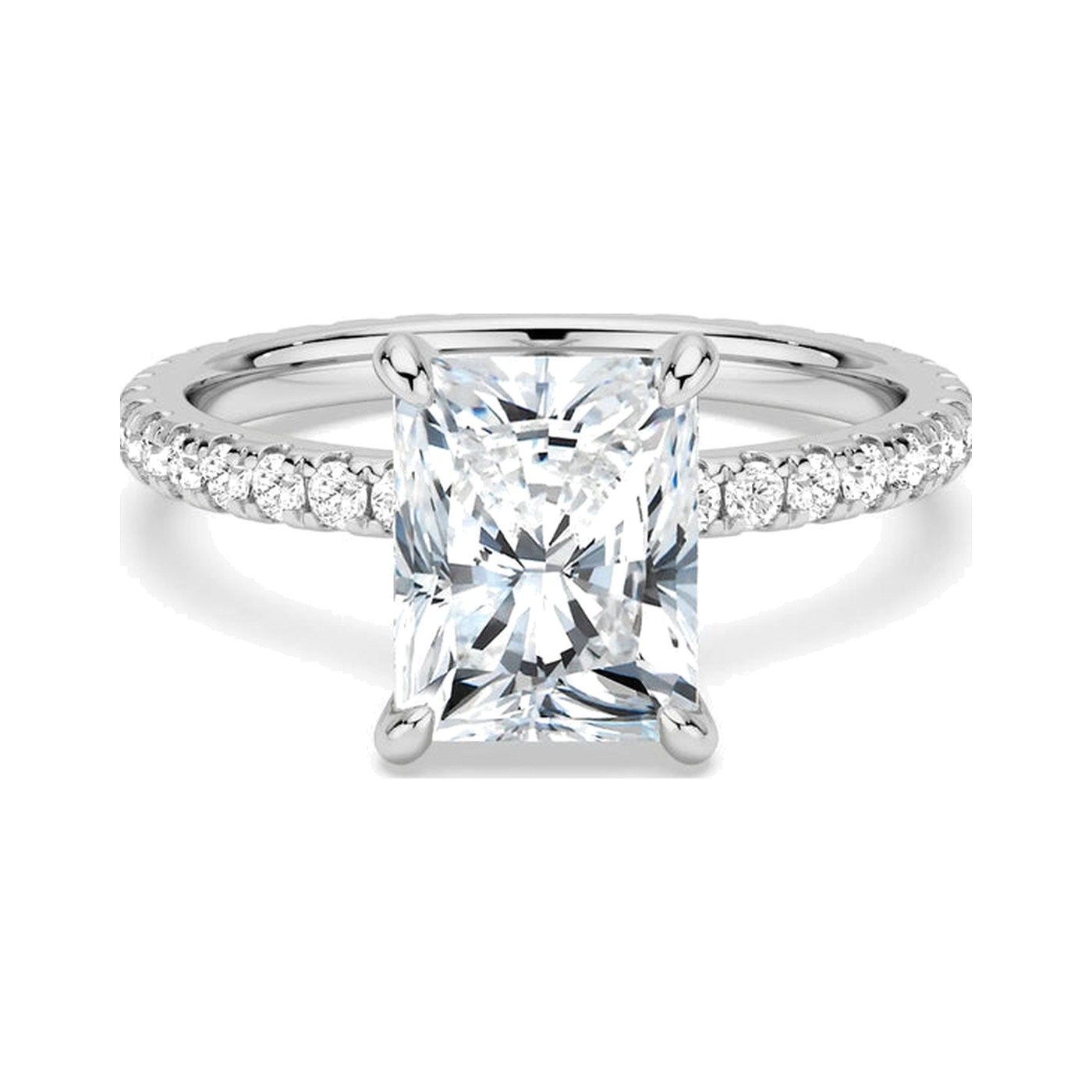 Radiant Eternity Pavé Ring — view 1