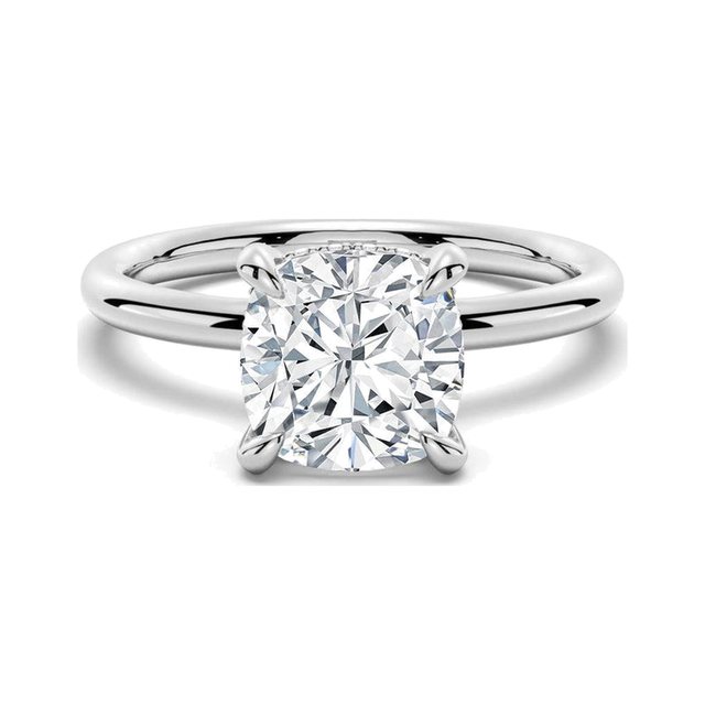 Cushion Hidden Halo Ring