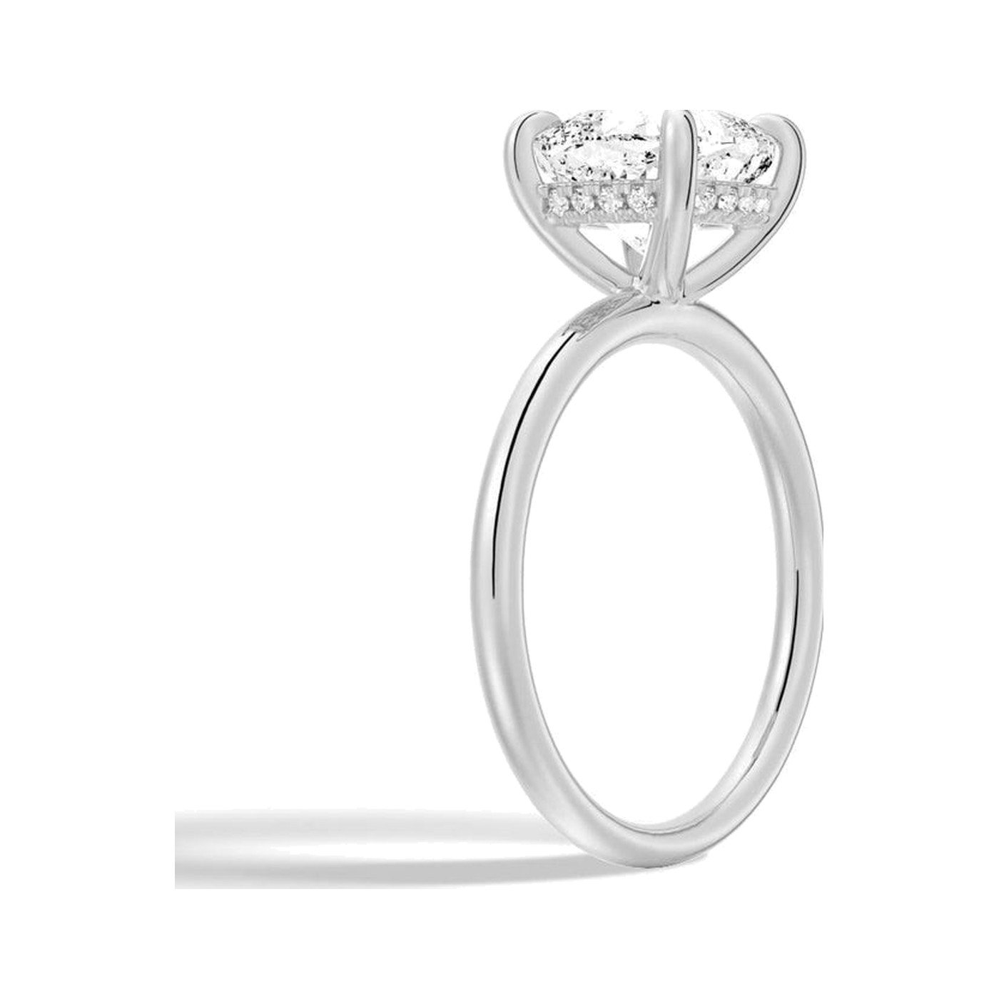 Cushion Hidden Halo Ring — view 2