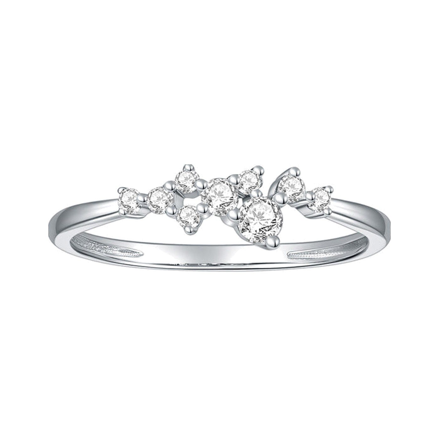 Graduated Lab-Created Moissanite Band — view 1