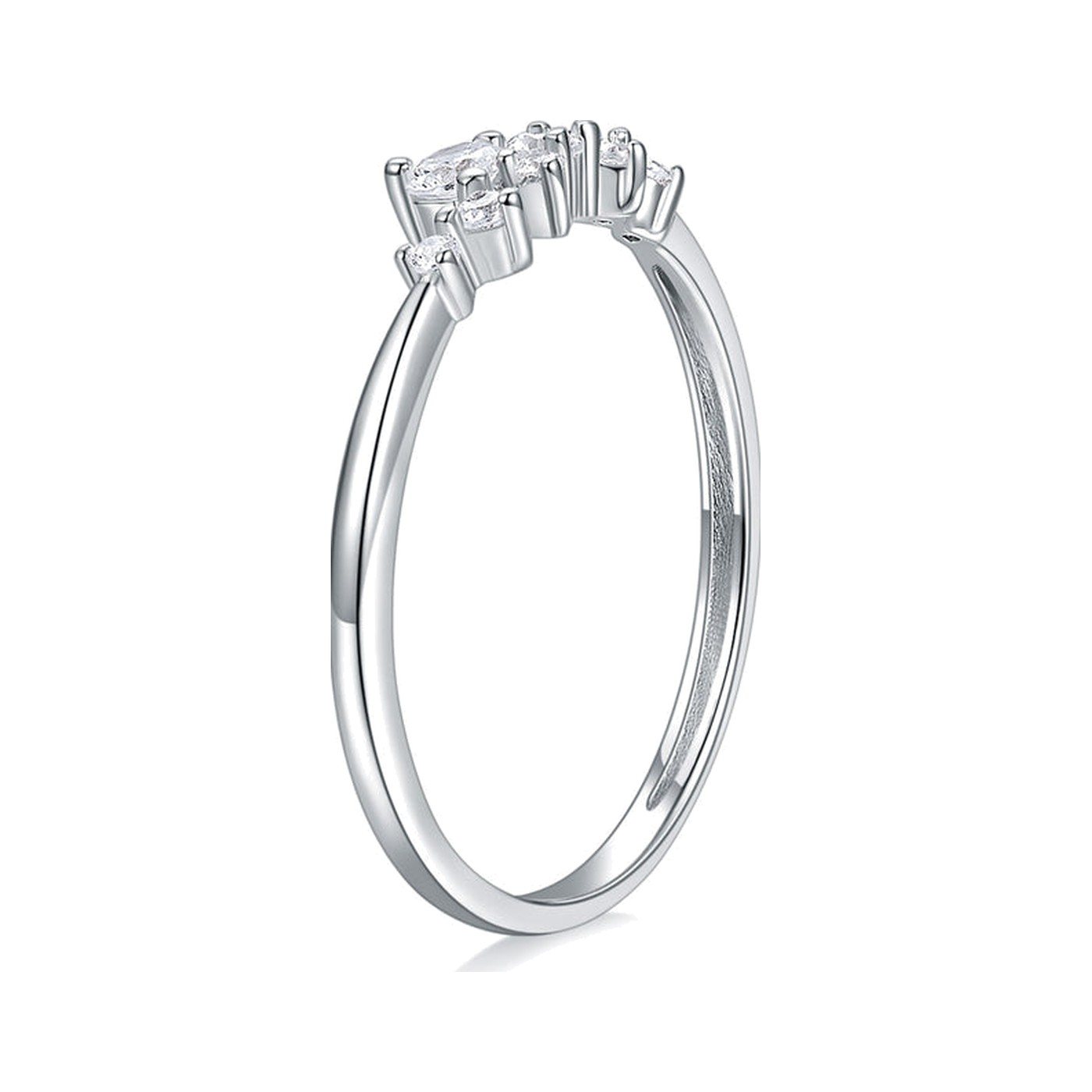 Graduated Lab-Created Moissanite Band — view 2