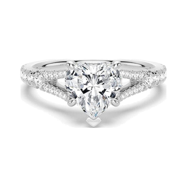 Heart Split Shank Ring